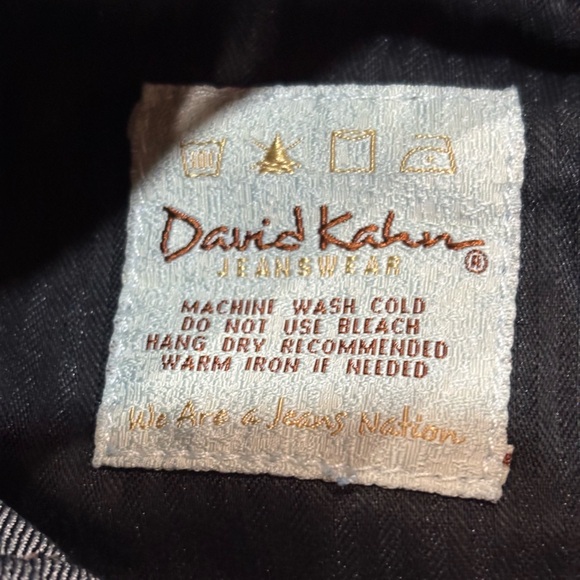 David Kahn Dark Wash Denim Jeans, Wide Leg, Women’s  30 - Picture 8 of 8